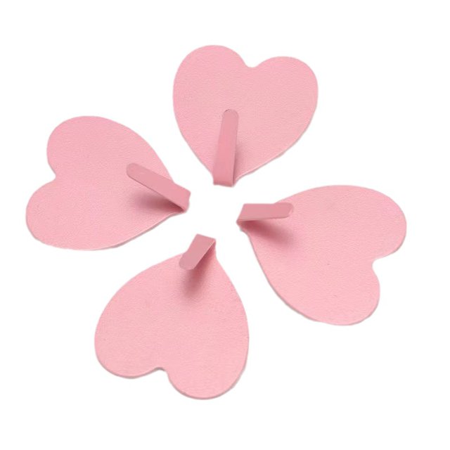 Paquete de 3 ganchos de pared decorativos en forma de corazón, gancho de pared adhesivo fuerte de acero inoxidable para el hogar, la cocina, el baño, la oficina (12 piezas)