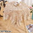 thumbnail image 1 of Nappe en Dentelle pour Table à Thé Nappe en Dentelle Protecteur de Table Fleur Cadeau de Mariage Toute Pièce Table Ronde, 1 of 3