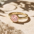 thumbnail image 6 of Rosec Jewels IGI Certified Lab Grown Pink Diamond Engagement Ring 1 Ct - Bezel Set Pink Diamond Ring - Fancy Pink Color and VS1 Clarity, 14K Yellow Gold, US 10.50, 6 of 8