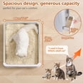 thumbnail image 3 of Enclosed Stainless Steel Cat Litter Boxes,Large Foldable Litter Box with Lid,Hooded Covered Stainless Steel Cat Litter Box,Easy Cleaning,No Urine Leakage,Deeper Pan, 3 of 7