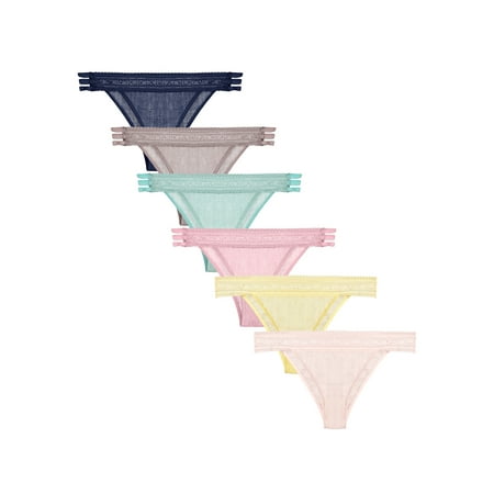 

Anwell Women s Mesh Thong Panties Assorted Soft Underwear 6-Pack