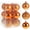 Orange, variant on Christmas Ball Ornaments, 12pcs Pre-Strung Xmas Tree Decorations,Holiday Hanging Balls-3 Style Shatterproof Plastic Ball Ornaments