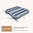 thumbnail image 4 of Outdoor Seat Cushion for Patio Furniture Dining Chair Pad Replacement, 18.5 x 16, Set of 2, Wide Stripes Blue, 4 of 7