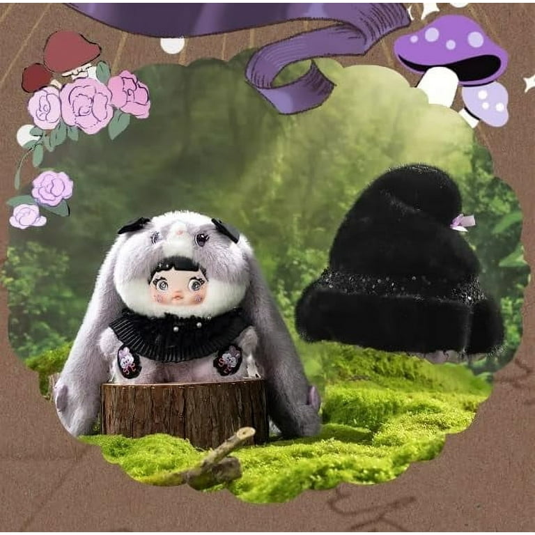 Nommi Mushroom Hat Series Plush Blind Box, 400% Big Nommi Bunny