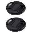 thumbnail image 1 of 2 Pcs Black Center Pinch Design Front Lens Cap Cover 62mm & 77 mm, 1 of 7