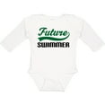 thumbnail image 3 of Inktastic Future Swimmer Boys Long Sleeve Baby Bodysuit, 3 of 5