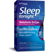 Enzymatic Therapy Sleep Tonight Melatonin Liquid Drops with L-Theanine & Herbals, Cherry, 2 Fl Oz