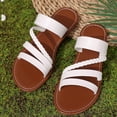 thumbnail image 5 of Willtoo Women's Strappy Slide Flat Sandal Comfortable Open Toe Summer Beach Vacation Shoes Dress Cute Slip On Braided Sandals, 5 of 5