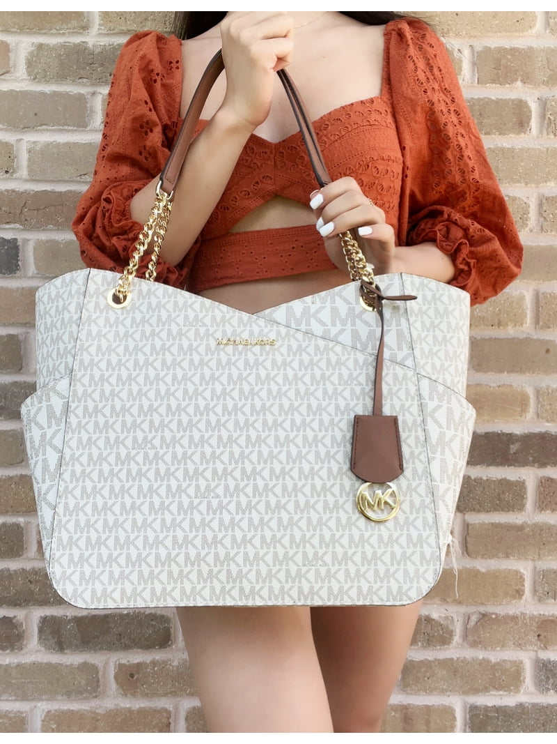 Michael Kors Original Large Chain Shoulder Tote Handbag, Jet Michael Kors Original Large Chain Shoulder Tote Handbag, Jet