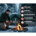 thumbnail image 3 of Ohio Flame 30 Inch Hand Forged Steel Camping Fire Pit Campfire Tongs, 3 of 4