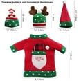 thumbnail image 2 of Funda navideña para botella de vino, suéter feo de Navidad, funda para botella de vino, decoraciones para fiesta de Navidad, 3 uds., 2 of 6