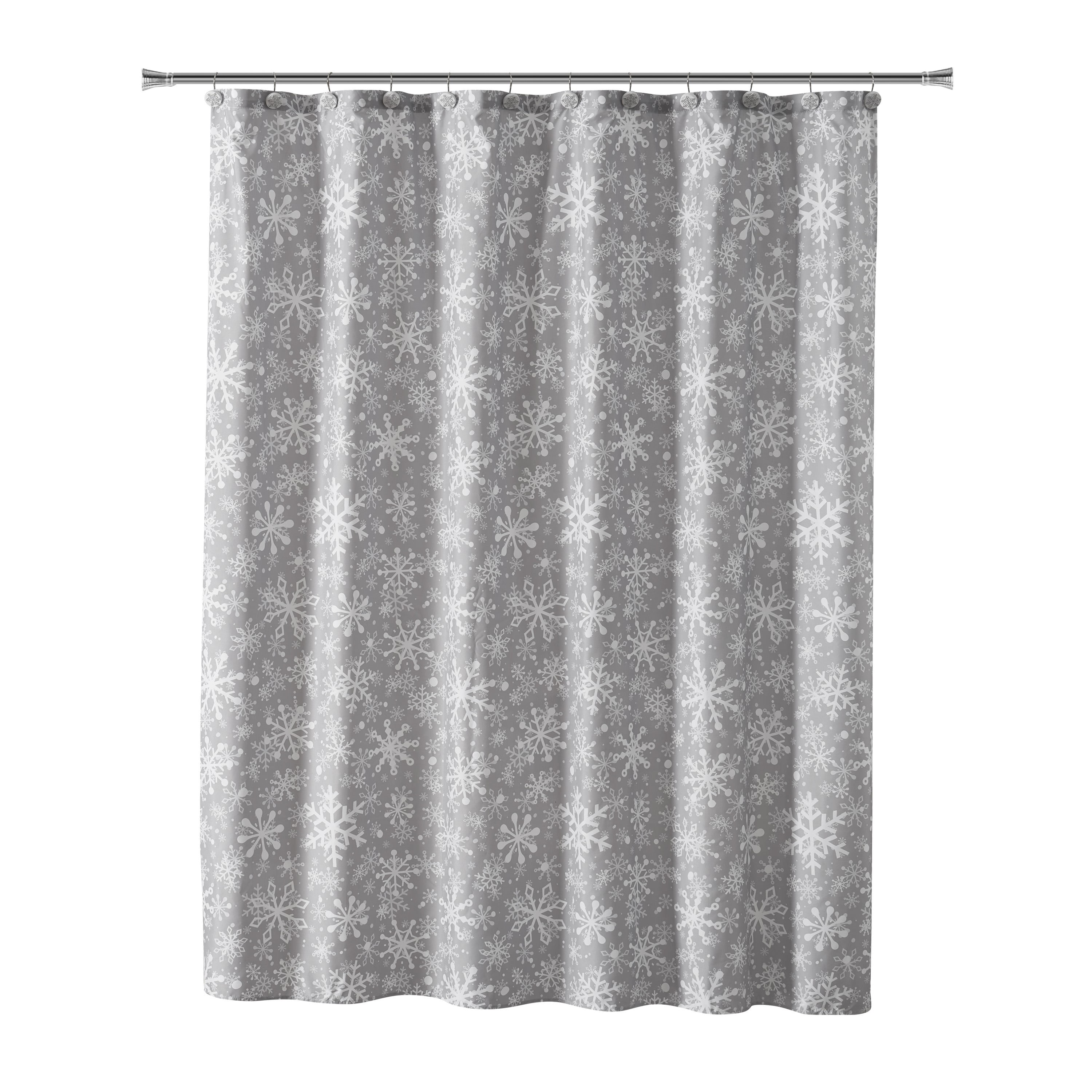 VCNY Home Snowflaken 16-Piece Multicolor Polyester Shower Curtain Bath Set