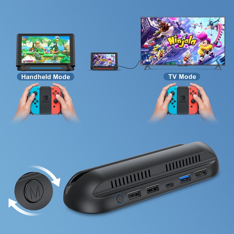 GKEAPZA TV Dock Station for Nintendo Switch OLED, 4K HDMI USB 3.0