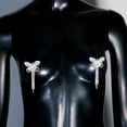 thumbnail image 6 of Fashionable Rhinestones Tassels Butterfly Pasties Nipple Covers for Women Reusable Crystal Chest Chain Stickers, 6 of 11