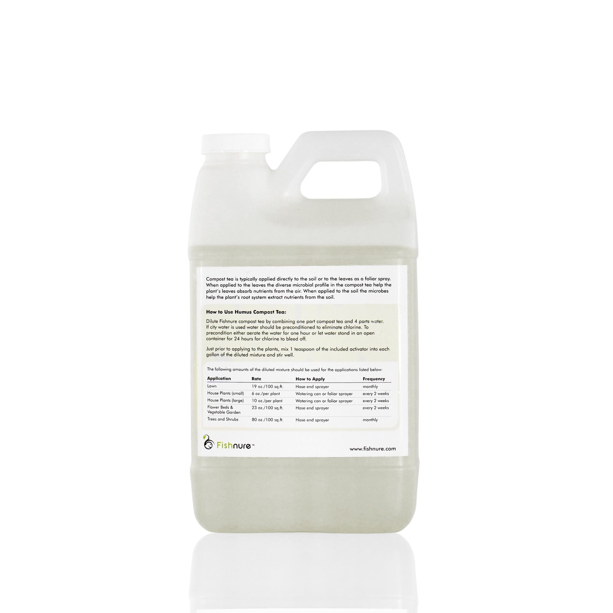 Fishnure 64 oz Fish Manure Humus Compost Tea - Liquid Organic Fertilizer