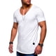 thumbnail image 1 of Jumpingount Camiseta de algodón para hombre, camiseta de manga corta transpirable de repuesto de Color sólido, camiseta adelgazante fácil de Camisetas Blanco METRO, 1 of 4