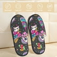 thumbnail image 2 of Fotbe Cat Icecream Pantuflas Peludas para Mujer con Estampado, Zapatillas de Peluche, Zapatos de Invierno para Casa, Uso Interior y Exterior-Medium, 2 of 8