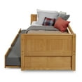 thumbnail image 2 of Camaflexi Twin Size Day Bed with Twin Trundle - Panel Headboard - Natural Finish, 2 of 4