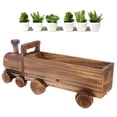 thumbnail image 3 of Macetas de Madera, Macetas de Flores Decorativas de Madera Forma de Tren Exquisita Para El Hogar para el Cargo para Jardín, 3 of 7