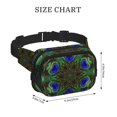 thumbnail image 4 of Honeii Peacock Feathers Print Square Double Layer Waist Bag,Waist Belt Bag Fashion Fanny Women and Men,For Travel Running Hiking Walking, 4 of 9