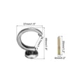thumbnail image 2 of Uxcell Curtain Holdback Wall Mounted Curtain Tiebacks Screw Hooks Hanger Holder Silver 2 Pack, 2 of 6