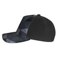 thumbnail image 3 of Curved Design Along The Top Of The Baseball Cap Reinforced Adjustable Breasted Four Seasons Available Dark Gray Geometric Patterns_1 (1), 3 of 8