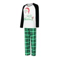 thumbnail image 3 of Christmas Family Pajamas Matching Set Santa Claus Print Long Sleeve Tops and Plaid Pants Loungewear Soft Sleepwear, 3 of 10