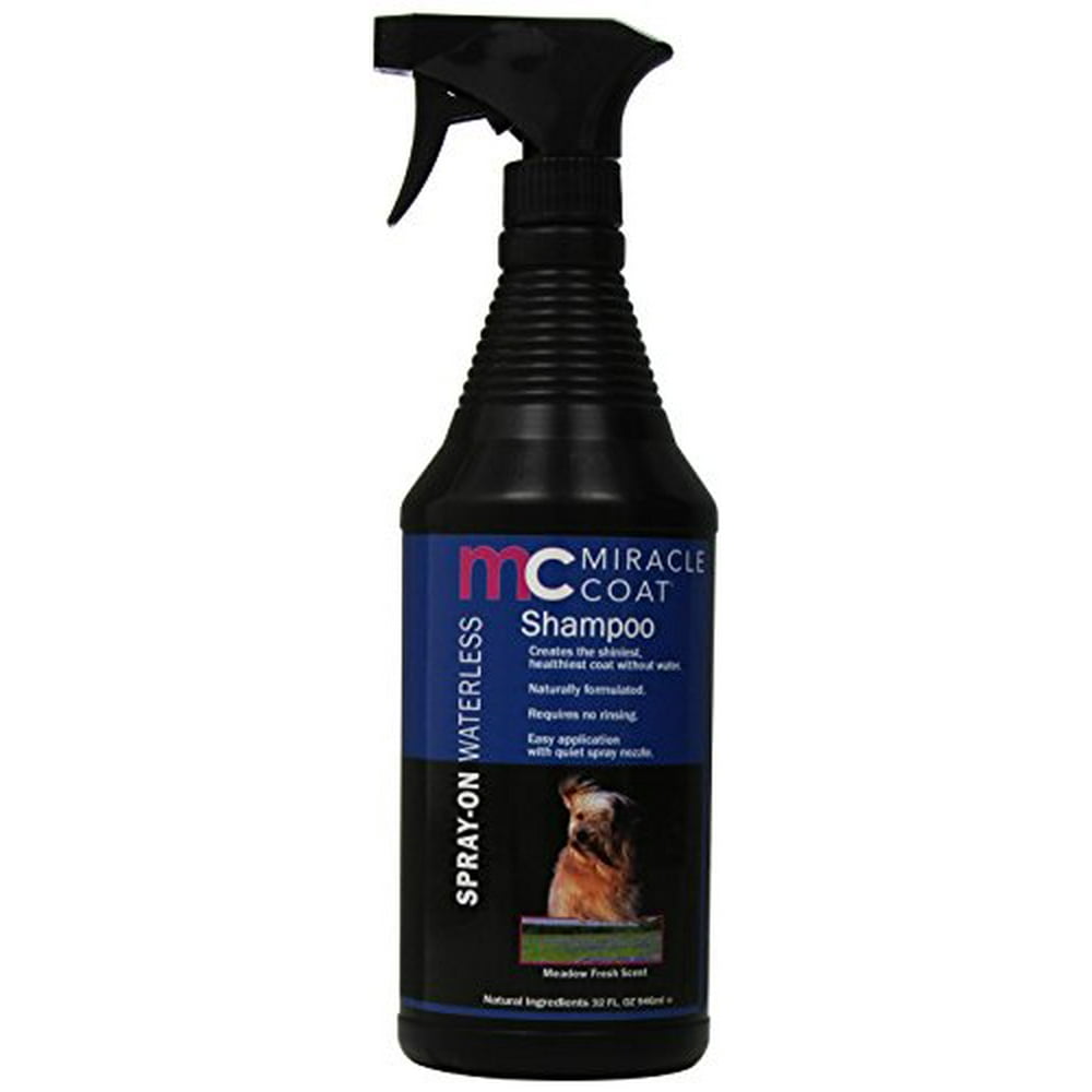 Miracle Coat Spray on Waterless Dog Shampoo, 32Ounce