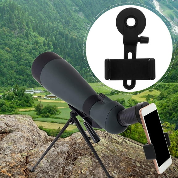 DEEPCRAFF 1Pcs Telescope Phone Holder for Smartphones and Binoculars in Black ABS with Rectangular Shape