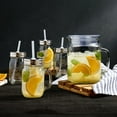 thumbnail image 4 of Mason Craft & More 14 Piece Glass Drinkware Set, Pitcher and Drinking Jars with Lids & Straws, 4 of 6
