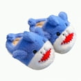 thumbnail image 5 of HCNTES Toddler Litte/Big Kids Winter Warm Slippers Soft Plush Indoor Slippers for Baby Girls & Baby Boys with Cute Design(A01-Blue,8), 5 of 6