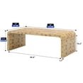 thumbnail image 4 of ModFusion Burl Wood U-Shaped Coffee Table, Modern Center Table for Living Room & Home Office, 4 of 10