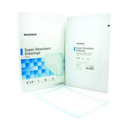 McKesson 61-89569 Super Absorbent Polymer Dressing, Case of 50