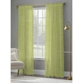 thumbnail image 4 of Fruit Green Linen Sheer Curtains 96 inches Long, Farmhouse Pure Color Country Vintage Light Filtering Sheer Window Curtains Rod Pocket Voile Drapes for Bedroom Living Room, 2 Panels 52"W x 96"L, 4 of 7