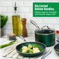 thumbnail image 2 of Granitestone 20 Piece Non-Stick Cookware Set, Granite Coated, Oven Safe, Dishwasher Safe, Green, 2 of 13