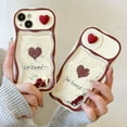 thumbnail image 2 of Instagram Minimalist Quicksand Red Heart Suitable for iPhone 11 12 13 14 15 Pro Max Phone Back Cover Protective Case Sliding Len (Ivory,For iPhone 12 Pro), 2 of 6