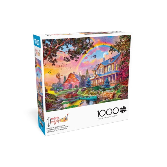 Buffalo Games Happy Hollow Farm 1000-Piece 26.75 x 19.75-Inch Interlocking Jigsaw Puzzle for Adults Ages 14