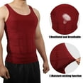 thumbnail image 3 of Unique Bargains Men Body Slimming Tummy Shaper Underwear Stretch Shapewear Waist Girdle Shirt Nylon Red XXL, 3 of 6