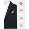thumbnail image 3 of INSPIRE CHIC Men's Checkered Pocket Squares Cotton Traditional Handkerchiefs Solid Plaid for Business Formal Meeting Pink One Size, 3 of 5