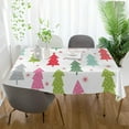 thumbnail image 6 of SKYSONIC Christmas Tree Tablecloth Waterproof Washable Polyester Square Table Cover Durable Tablecloth for Kitchen Dining Table Party Decor (60 X 60 Inch), 6 of 7