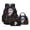 Black and Blue - Dolphin Maths, variant on Pug Maths Printed Girls Backpack, Lightweight Backpack and Lunch Bag Set for Teen Girls, 17 Inch Large Schoolbag Set with Pencil Box for Preschool Primary Middle School