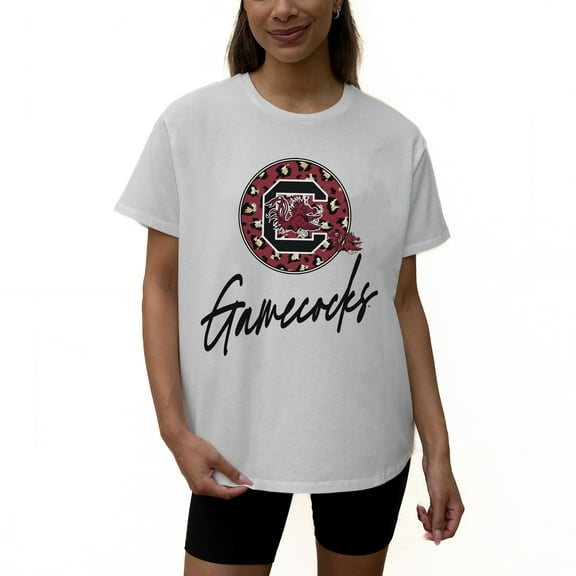 Women's Gameday Couture White South Carolina Gamecocks Wild Expectations Tri-Blend Flowy T-Shirt