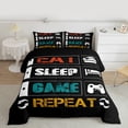 thumbnail image 2 of Homewish Video Game Bedding Comforter Set 2pcs for Female Men Adults,Retro Vintage Twin Comforter Sets Microfiber,Abstract Gamepads Breathable Bedding Set,Microfiber Bedroom Decor,Reversible, 2 of 8