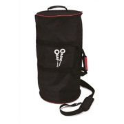 Basic Beat BB1427 Medium Tube Drum Bag - Drum Protection & Storage Case, Red Trim, 12-inch Diameter