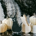 thumbnail image 4 of Chunky Cat Cutout 4 x 2-1/4-inch, Pack of 10 Halloween Wooden Cutouts, Wood Animal Crafts for Fall Tiered Tray Decor, by Woodpeckers, 4 of 6