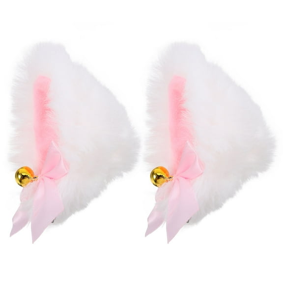 FRCOLOR Cartoon Cat Ear Hairpin Cat Ear Hair Pin 9.00X8.00X1.00CM White