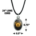 thumbnail image 4 of Professional Gold Digger Pickaxe Pan Antiqued Oval Charm Pendant with Black Satin Cord, 4 of 4