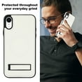 thumbnail image 6 of Allytech Magnetic Case for iPhone XR with Foldable Kickstand,【Compatible Magsafe】Ultra Slim Retro PU Leather Camera Screen Protection Shockproof Anti-Drop Back Case for Women Men - White, 6 of 7