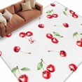 thumbnail image 2 of Rectangle Area Rug 6x9ft,Summer Cherry Red Watercolor Washable Carpet Non-Slip Runner Accent Rugs Indoor Floor Mat for Bedroom Living Room Decor,Farm Fruit Harvest, 2 of 9