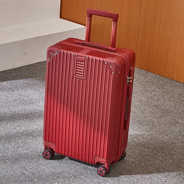Carro de equipaje de aleación de aluminio y magnesio 100%: equipaje de mano de 20-28 pulgadas con portavasos | Maleta de viaje liviana